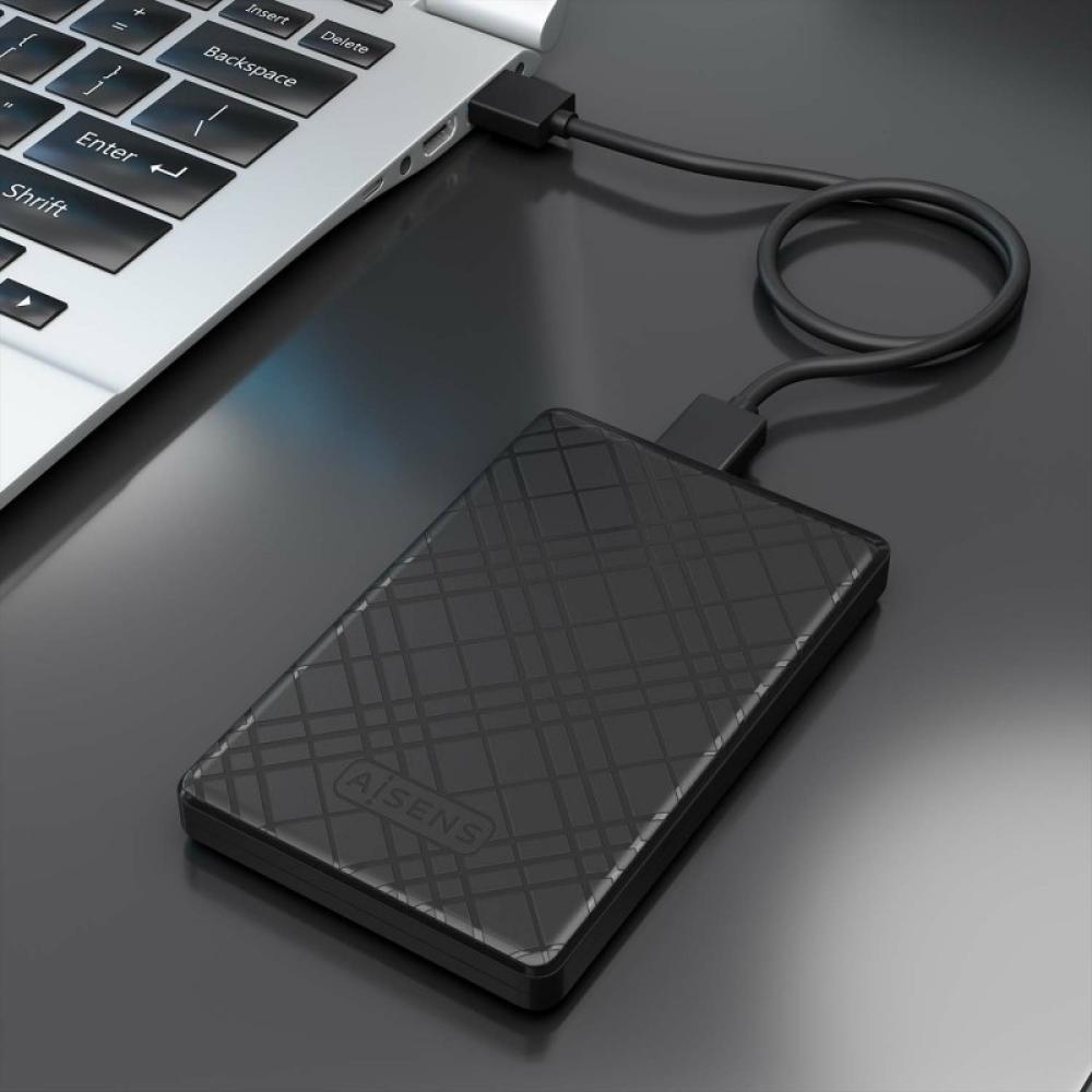 AISENS - Caja Externa 2,5" ASE-2522B 9.5mm SATA a USB 3.0/USB3.1 Gen1, Negra