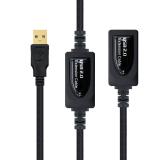 Nanocable - CABLE USB 2.0 PROLONGADOR CON AMPLIFICADOR, TIPO A/M-A/H, 10 M