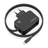 AISENS - Cargador GaN 45W PD3.0 1xUSB-C 1.8m, Negro