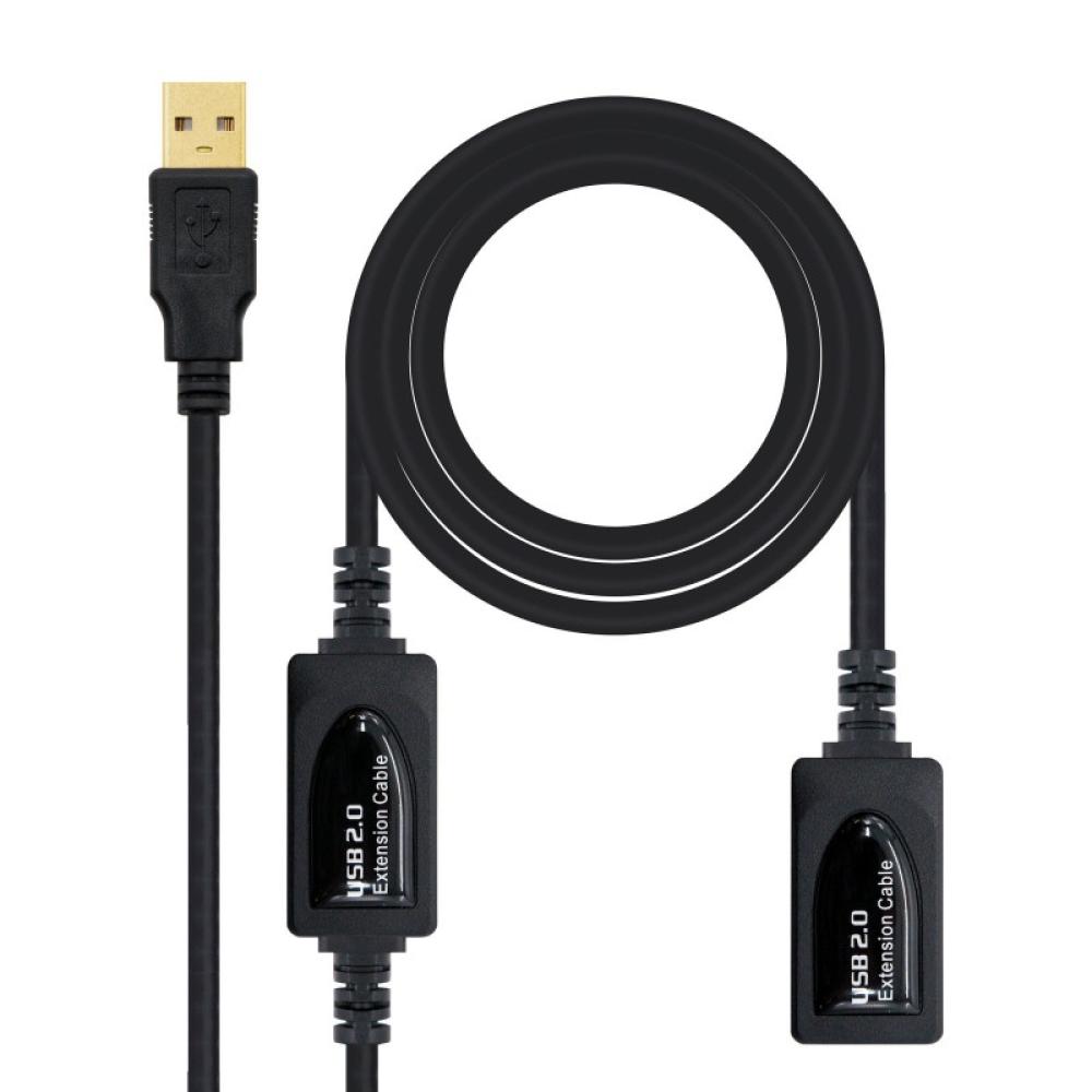Nanocable - CABLE USB 2.0 PROLONGADOR CON AMPLIFICADOR, TIPO A/M-A/H, 10 M