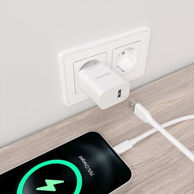AISENS - Cargador USB 10W alta eficiencia, 5V/2A, Blanco - A110-0853
