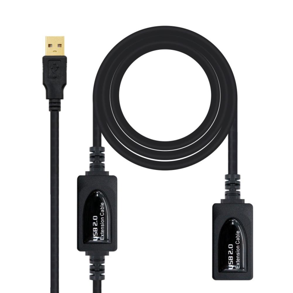 Nanocable - CABLE USB 2.0 PROLONGADOR CON AMPLIFICADOR, TIPO A/M-A/H, 10 M