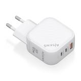 AISENS - Cargador GaN 65W, 2xUSB-C PD3.0 QC4.0, 1xUSB-A QC3.0, Blanco - ASCH-65W3P026-W