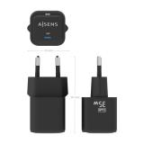 AISENS - Cargador GaN 35W, 1xUSB-C PD3.0 QC4.0, Negro