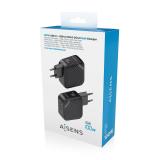 AISENS - Cargador GaN 100W, 3xUSB-C PD3.0 QC4.0, 1xUSB-A QC3.0, Negro
