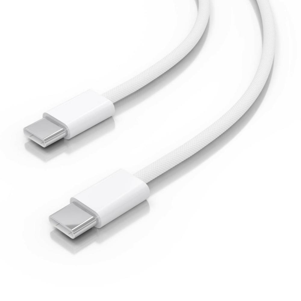 AISENS - Cable USB 2.0 3A 60W Apple, tipo USB-C/M-USB-C/M, Blanco, 2.0m