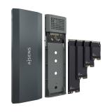 AISENS - Caja Externa M.2 (NGFF) ASM2-029GR NVMe a USB3.2 Gen2, Gris