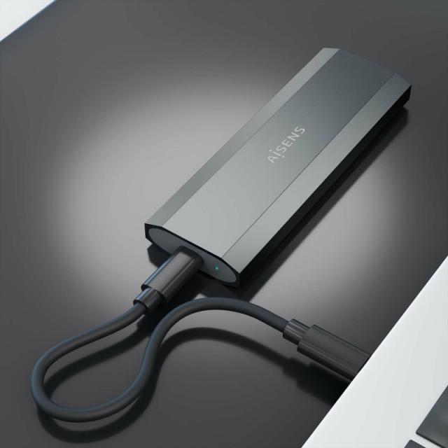 AISENS - Caja Externa M.2 (NGFF) ASM2-029GR NVMe a USB3.2 Gen2, Gris