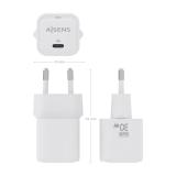 AISENS - Cargador GaN 30W, 1xUSB-C PD3.0 QC4.0, Blanco