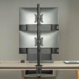 AISENS - Soporte de mesa eco giratorio e inclinable para 2 Monitor/TV 9kg de 17-32, Negro