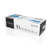 AISENS - Soporte de mesa eco giratorio e inclinable para 2 Monitor/TV 9kg de 17-32, Negro