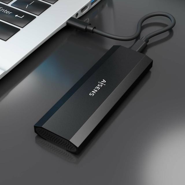 AISENS - Caja Externa M.2 (NGFF) ASM2-028B NVMe a USB3.2 Gen2, Negra