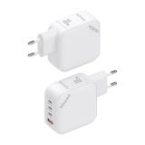 AISENS - Cargador GaN 100W, 3xUSB-C PD3.0 QC4.0, 1xUSB-A QC3.0, Blanco