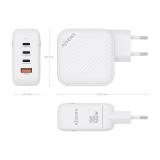 AISENS - Cargador GaN 100W, 3xUSB-C PD3.0 QC4.0, 1xUSB-A QC3.0, Blanco