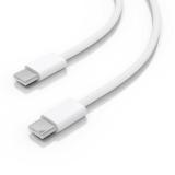 AISENS - Cable USB 2.0 3A 60W Apple, tipo USB-C/M-USB-C/M, Blanco, 1.0m