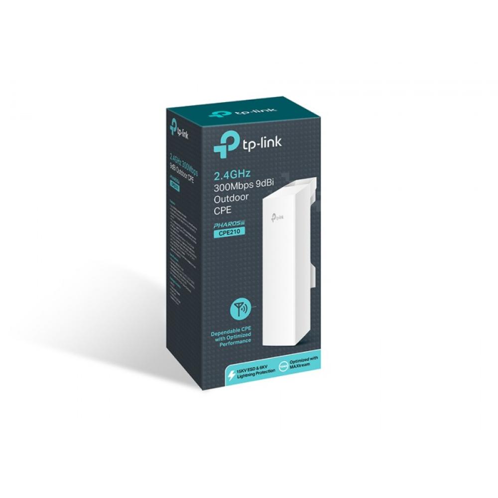 TP-Link - 2.4GHz 300Mbps 9dBi Outdoor CPE 300 Mbit/s Blanco Energía sobre Ethernet (PoE)