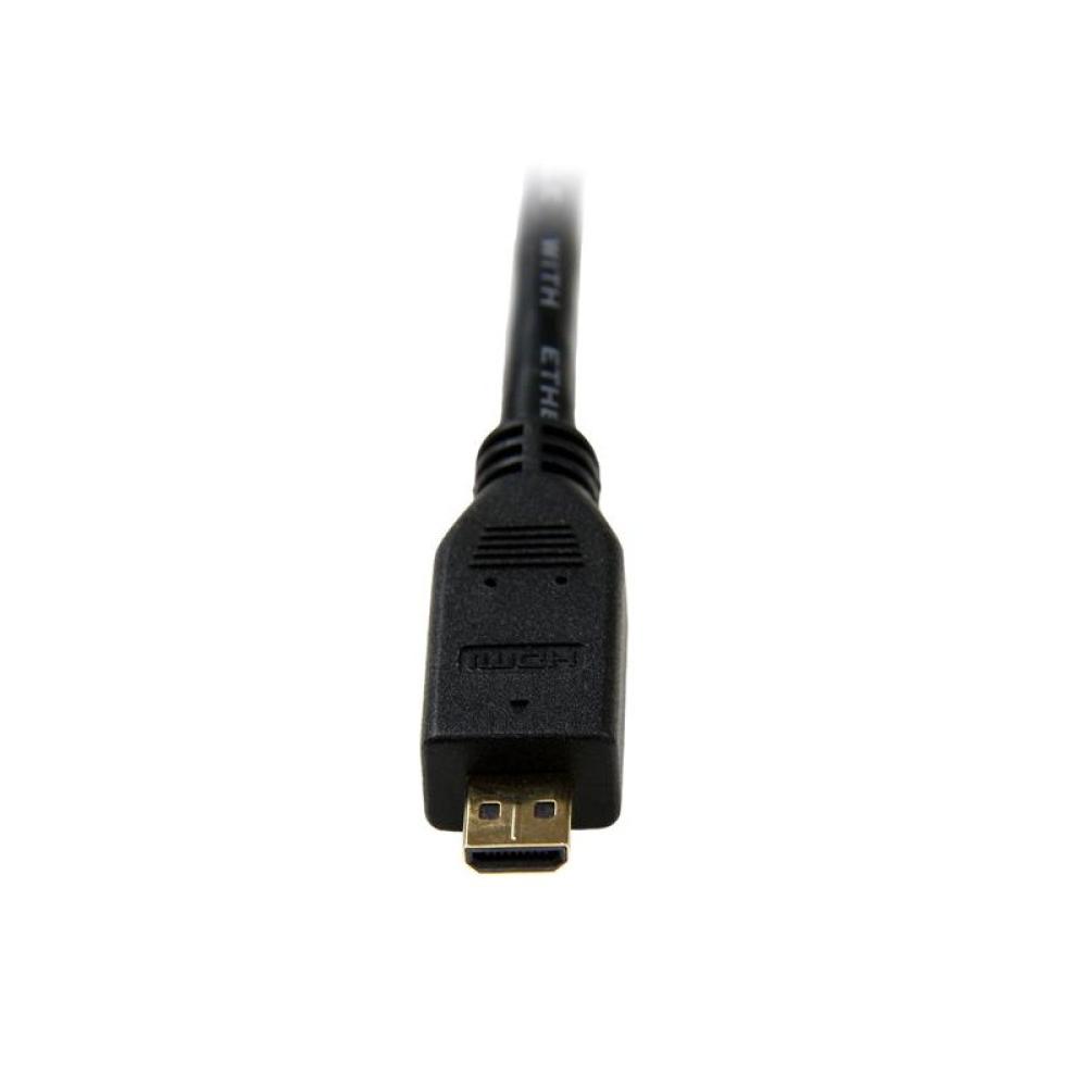 StarTech.com - Cable de 50cm Micro HDMI a HDMI con Ethernet - Vídeo de 4K a 30Hz - Cable Adaptador Conversor Micro HDMI Tipo D d