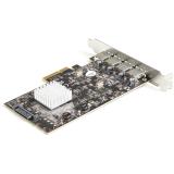 StarTech.com - Tarjeta PCIe de 4 Puertos USB-A - Tarjeta PCI Express de Expansión USB Tipo A 3.2 Gen 2 de 10Gb con 2 Controlador