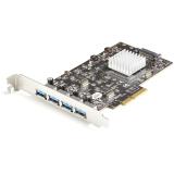 StarTech.com - Tarjeta PCIe de 4 Puertos USB-A - Tarjeta PCI Express de Expansión USB Tipo A 3.2 Gen 2 de 10Gb con 2 Controlador