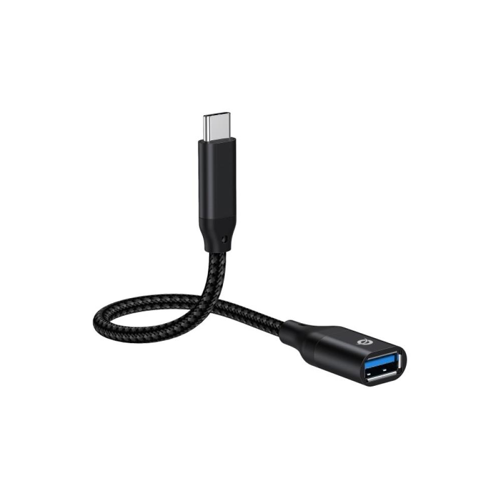 Conceptronic - ABBY18B cambiador de género para cable USB-C USB-A Negro