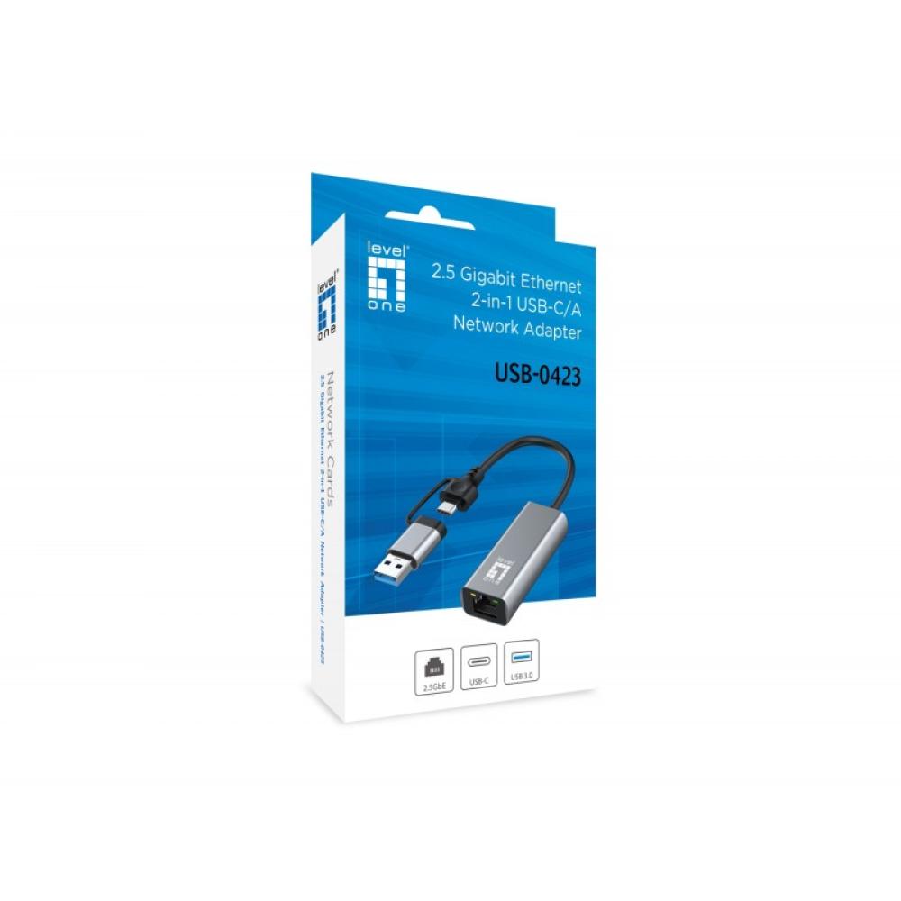 LevelOne - USB-0423 adaptador y tarjeta de red Ethernet 2500 Mbit/s