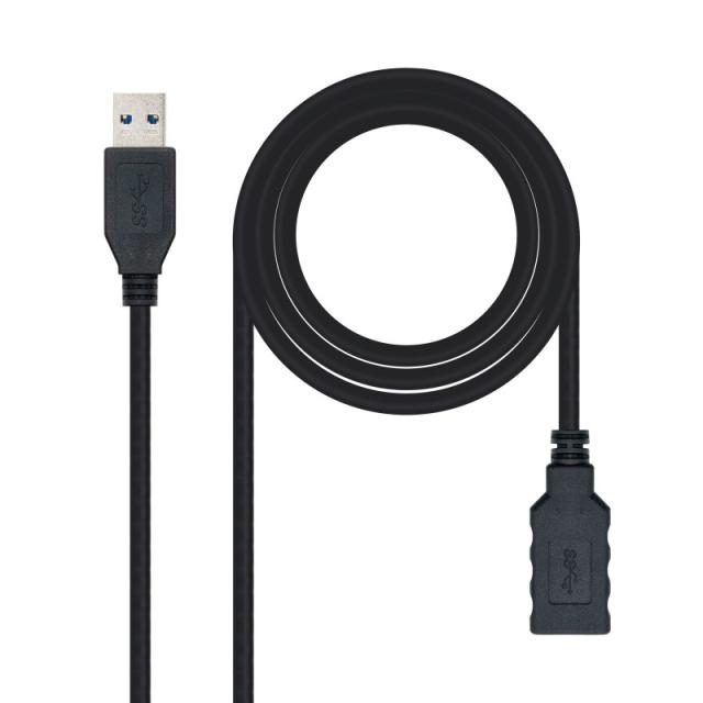 Nanocable - CABLE USB 3.0, TIPO A/M-A/H, NEGRO, 1.0 M