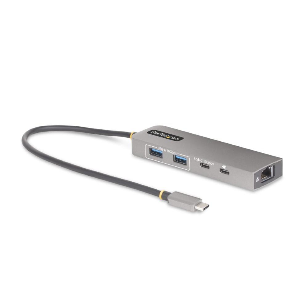 StarTech.com - Hub USB-C de 3 Puertos con Red Ethernet de 2,5Gbps y Entrega de Alimentación PD de 100W de Paso - USB 3.2 10Gbps