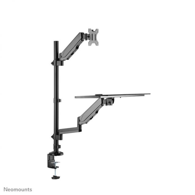 Neomounts - DS90-325BL1 Soporte de sobremesa para puesto de trabajo de pie/sentado 17-32" - resorte de gas
