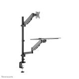 Neomounts - DS90-325BL1 Soporte de sobremesa para puesto de trabajo de pie/sentado 17-32" - resorte de gas