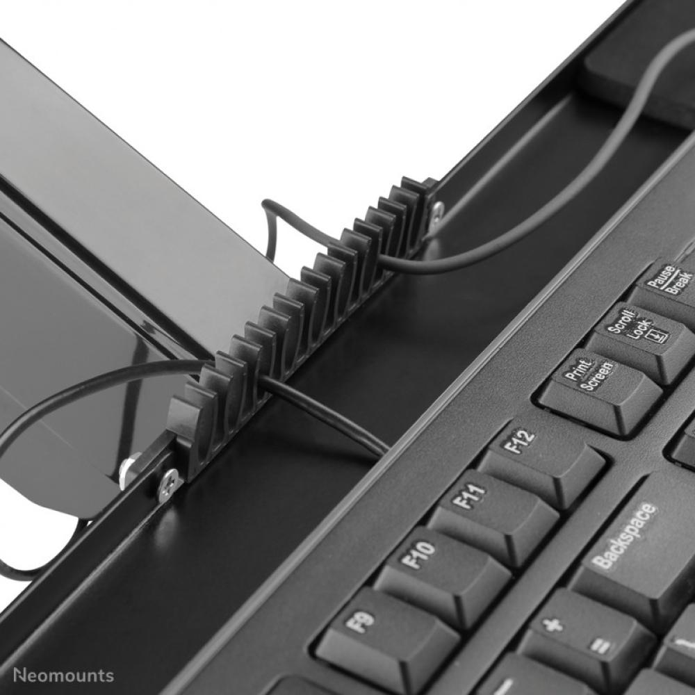 Neomounts - DS90-325BL1 Soporte de sobremesa para puesto de trabajo de pie/sentado 17-32" - resorte de gas