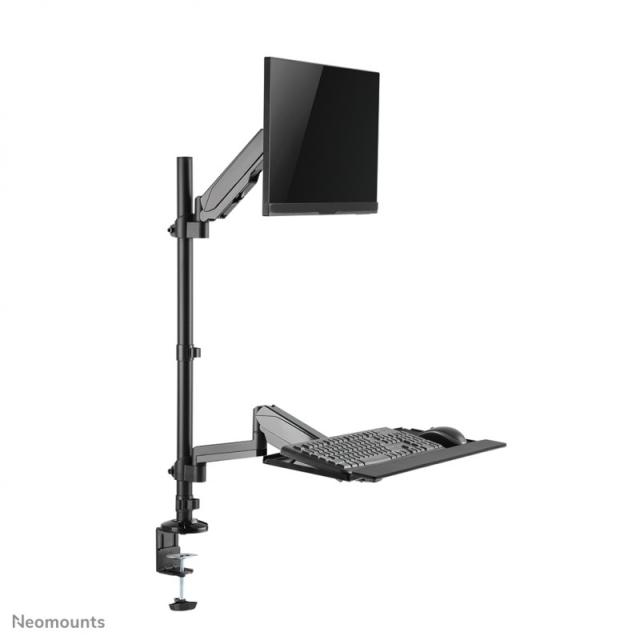 Neomounts - DS90-325BL1 Soporte de sobremesa para puesto de trabajo de pie/sentado 17-32" - resorte de gas
