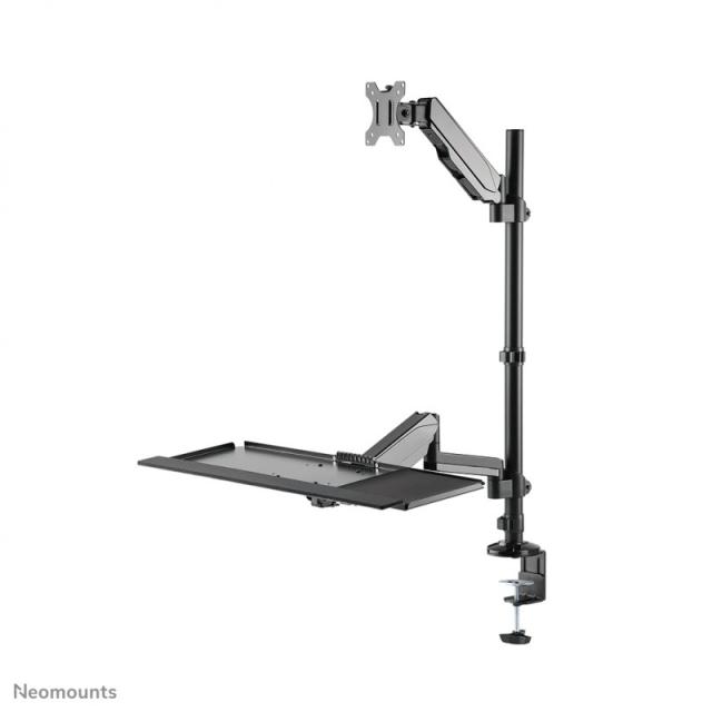 Neomounts - DS90-325BL1 Soporte de sobremesa para puesto de trabajo de pie/sentado 17-32" - resorte de gas