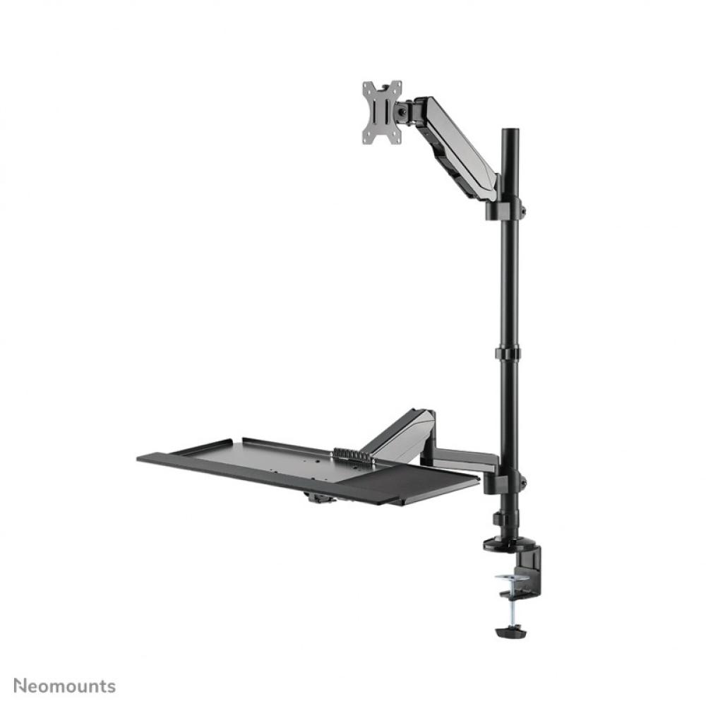 Neomounts - DS90-325BL1 Soporte de sobremesa para puesto de trabajo de pie/sentado 17-32" - resorte de gas