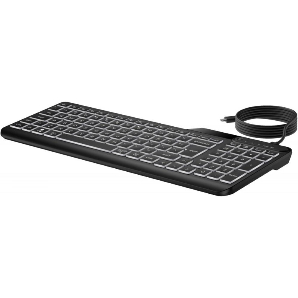 HP - Teclado con cable retroiluminado multidispositivo 405