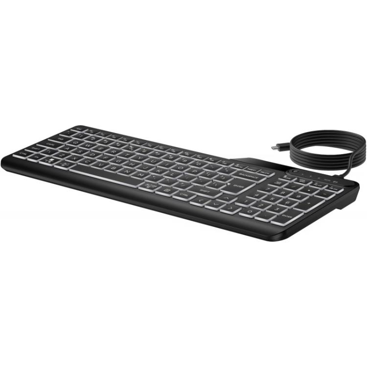 HP - Teclado con cable retroiluminado multidispositivo 405