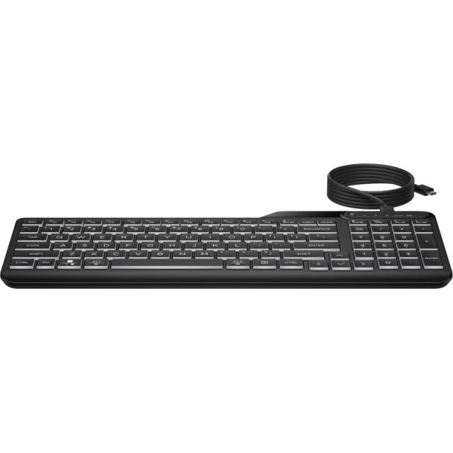 HP - Teclado con cable retroiluminado multidispositivo 405