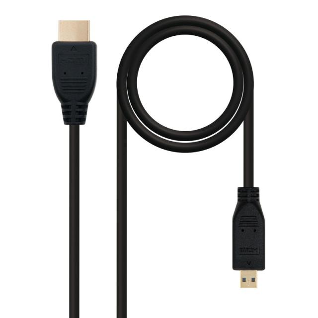 Nanocable - CABLE MICRO HDMI V1.4 (ALTA VELOCIDAD / HEC), A/M-D/M, 1.8 M