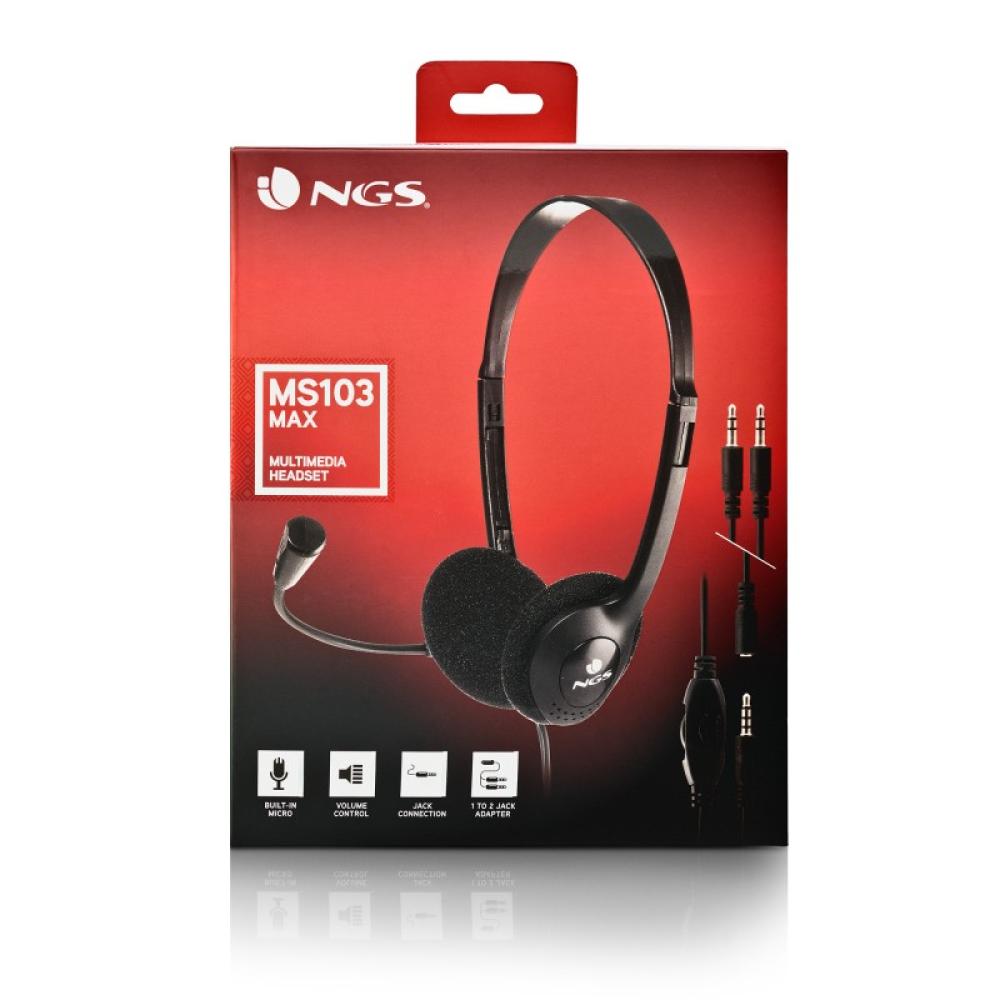 NGS - MS103 MAX Auriculares Alámbrico Diadema Llamadas/Música Negro
