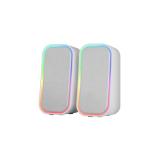 Mars Gaming - MS-OM, Altavoces Gaming 20W, Iluminación Dinámica RGB, Altavoces Bluetooth 5.3 + AUX-IN, Caja de Control d - MSOMW