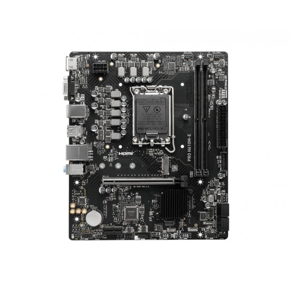 MSI - PRO H610M-E placa base Intel H610 LGA 1700 micro ATX