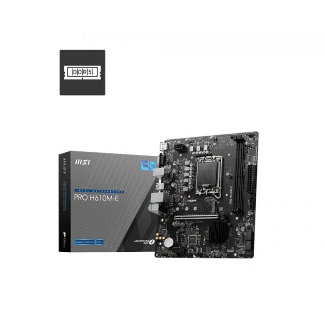 MSI - PRO H610M-E placa base Intel H610 LGA 1700 micro ATX