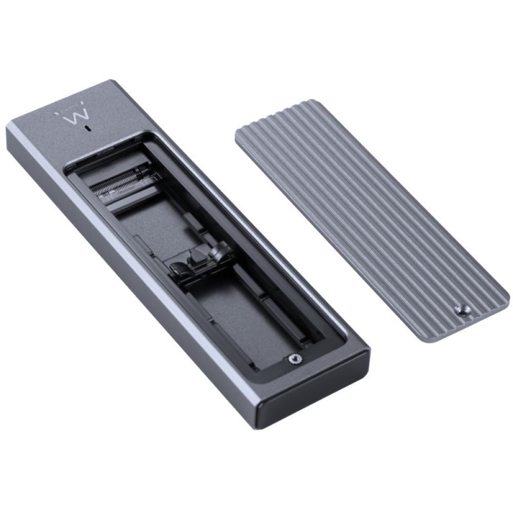 Ewent - EW7022 caja para disco duro externo Caja externa para unidad de estado sólido (SSD) Gris M.2