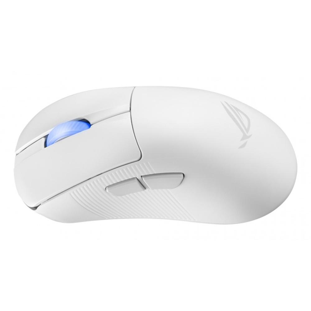 ASUS - ROG Keris II Ace Wireless AimPoint White ratón Juego mano derecha RF Wireless + Bluetooth + USB Type-A Óptico 42000 DPI