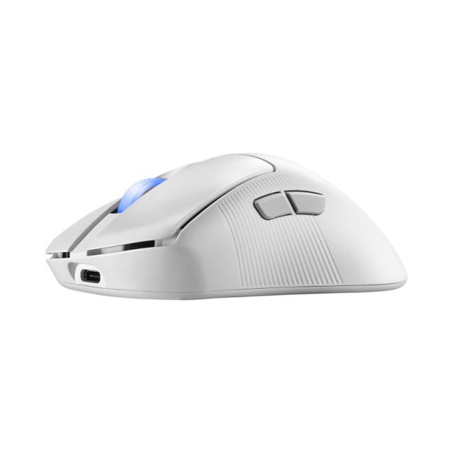 ASUS - ROG Keris II Ace Wireless AimPoint White ratón Juego mano derecha RF Wireless + Bluetooth + USB Type-A Óptico 42000 DPI
