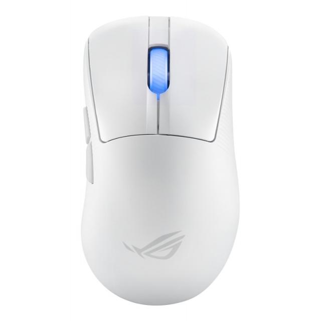 ASUS - ROG Keris II Ace Wireless AimPoint White ratón Juego mano derecha RF Wireless + Bluetooth + USB Type-A Óptico 42000 DPI