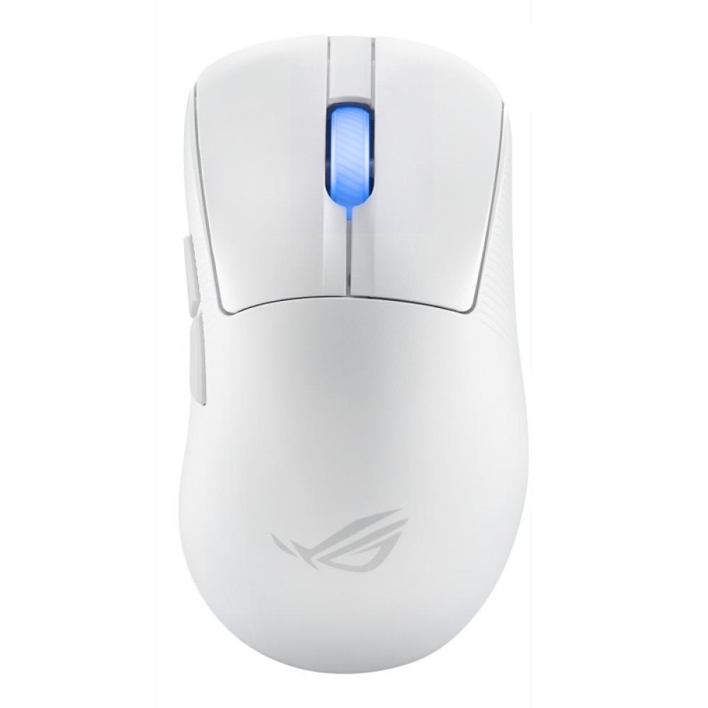 ASUS - ROG Keris II Ace Wireless AimPoint White ratón Juego mano derecha RF Wireless + Bluetooth + USB Type-A Óptico 42000 DPI