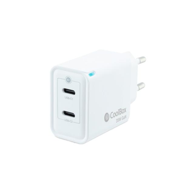 CoolBox - CARGADOR GAN 35W USB-C/USB-C PARED