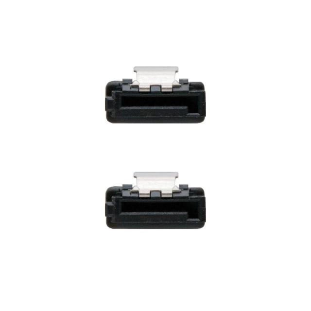 Nanocable - CABLE SATA III DATOS 6G CON ANCLAJES, NEGRO, 0.5 M