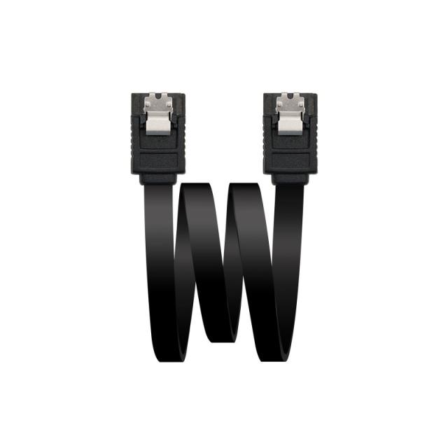 Nanocable - CABLE SATA III DATOS 6G CON ANCLAJES, NEGRO, 0.5 M