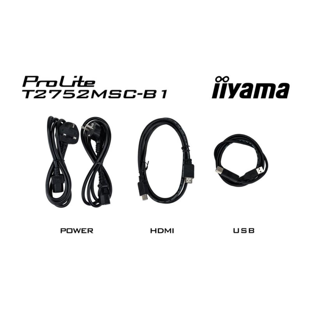 iiyama - ProLite T2752MSC-B1 pantalla para PC 68,6 cm (27") 1920 x 1080 Pixeles Full HD LED Pantalla táctil Negro